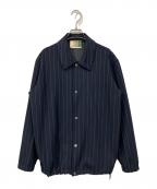 KITHキス）の古着「ストライプコーチジャケット」｜ネイビー