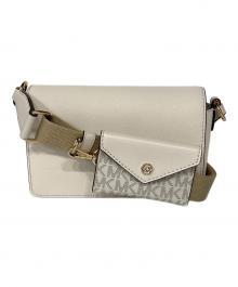 MICHAEL KORS（マイケル・コース）の古着「カードケース付ショルダーバッグ」｜ベージュ