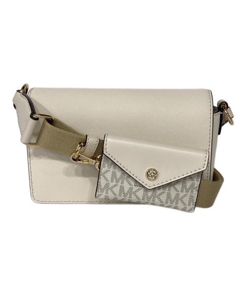 MICHAEL KORS（マイケル・コース）MICHAEL KORS (マイケル・コース) カードケース付ショルダーバッグ ベージュの古着・服飾アイテム