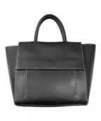 Adam et Ropeアダム エ ロペ）の古着「スプリットレザーフラップトートバッグ」｜ブラック