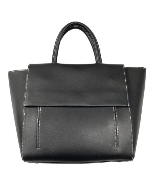 Adam et Rope（アダム エ ロペ）Adam et Rope (アダム エ ロペ) スプリットレザーフラップトートバッグ ブラックの古着・服飾アイテム