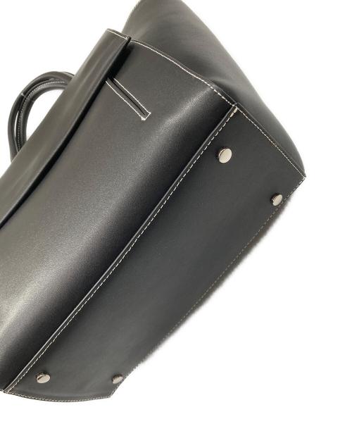 Adam et Rope（アダム エ ロペ）Adam et Rope (アダム エ ロペ) スプリットレザーフラップトートバッグ ブラックの古着・服飾アイテム