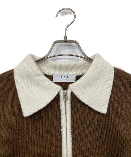 Adam et Rope（アダム エ ロペ）Adam et Rope (アダム エ ロペ) カラーブロックショートニットプルオーバー ブラウン サイズ:FREEの古着・服飾アイテム