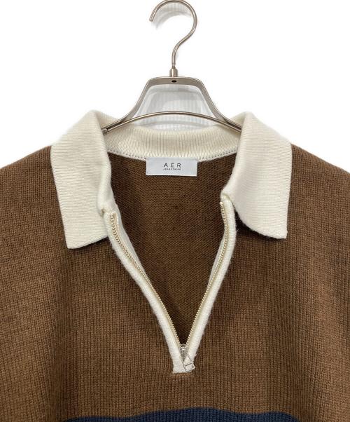 Adam et Rope（アダム エ ロペ）Adam et Rope (アダム エ ロペ) カラーブロックショートニットプルオーバー ブラウン サイズ:FREEの古着・服飾アイテム