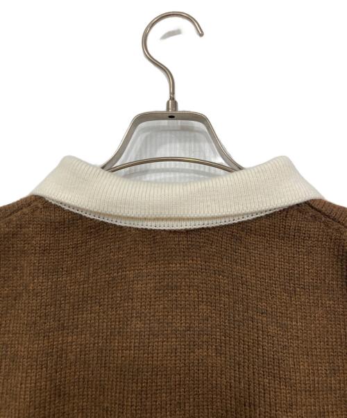 Adam et Rope（アダム エ ロペ）Adam et Rope (アダム エ ロペ) カラーブロックショートニットプルオーバー ブラウン サイズ:FREEの古着・服飾アイテム