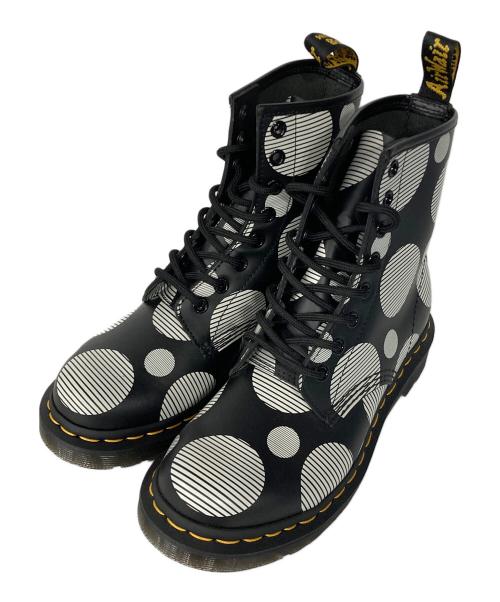 Dr.Martens（ドクターマーチン）Dr.Martens (ドクターマーチン) ポルカドット8ホールブーツ ブラック サイズ:UK4の古着・服飾アイテム