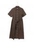 UNTITLED（アンタイトル）の古着「ロングシャツワンピース」｜ブラウン