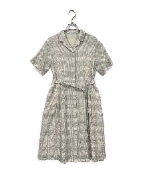 MACKINTOSH PHILOSOPHY（マッキントッシュ フィロソフィー）MACKINTOSH PHILOSOPHY (マッキントッシュ フィロソフィー) オープンカラーシアーシャツワンピース ホワイト サイズ:36の古着・服飾アイテム