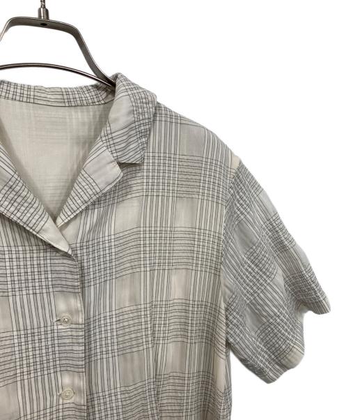 MACKINTOSH PHILOSOPHY（マッキントッシュ フィロソフィー）MACKINTOSH PHILOSOPHY (マッキントッシュ フィロソフィー) オープンカラーシアーシャツワンピース ホワイト サイズ:36の古着・服飾アイテム