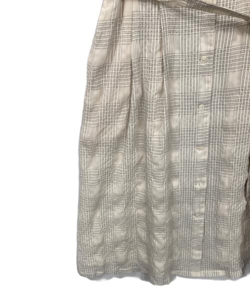 MACKINTOSH PHILOSOPHY（マッキントッシュ フィロソフィー）MACKINTOSH PHILOSOPHY (マッキントッシュ フィロソフィー) オープンカラーシアーシャツワンピース ホワイト サイズ:36の古着・服飾アイテム