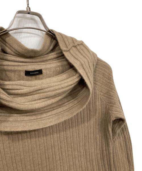 anuans（アニュアンス）anuans (アニュアンス) オフショルリブニットセットアップ ベージュ サイズ:Sの古着・服飾アイテム