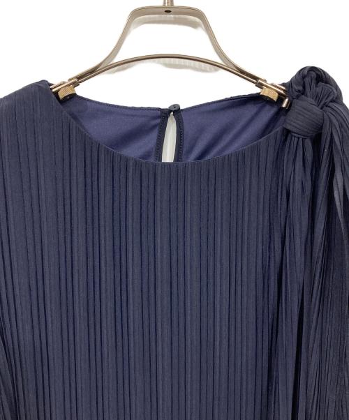 anuans（アニュアンス）anuans (アニュアンス) ランダムプリーツシアーロングワンピース ネイビー サイズ:Sの古着・服飾アイテム