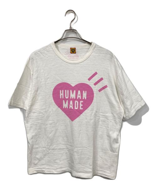 HUMAN MADE（ヒューマンメイド）HUMAN MADE (ヒューマンメイド) ハートロゴプリントTシャツ ホワイト サイズ:3XLの古着・服飾アイテム