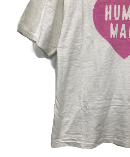 HUMAN MADE（ヒューマンメイド）HUMAN MADE (ヒューマンメイド) ハートロゴプリントTシャツ ホワイト サイズ:3XLの古着・服飾アイテム