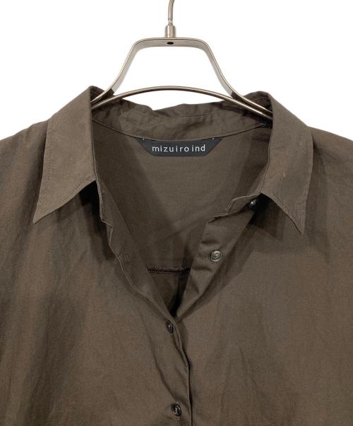 mizuiro-ind（ミズイロインド）mizuiro-ind (ミズイロインド) ショート丈バルーンシャツ ブラウン サイズ:表記なしの古着・服飾アイテム