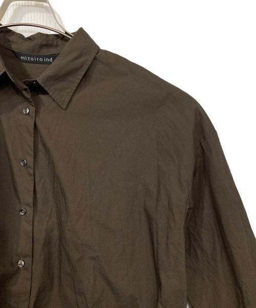 mizuiro-ind（ミズイロインド）mizuiro-ind (ミズイロインド) ショート丈バルーンシャツ ブラウン サイズ:表記なしの古着・服飾アイテム