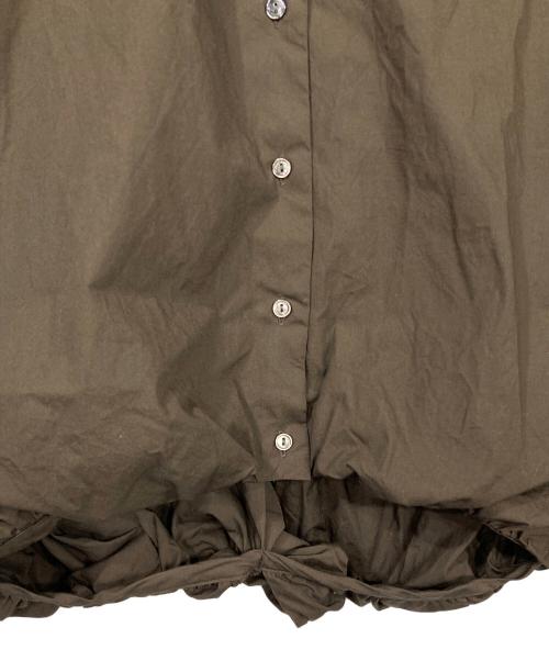 mizuiro-ind（ミズイロインド）mizuiro-ind (ミズイロインド) ショート丈バルーンシャツ ブラウン サイズ:表記なしの古着・服飾アイテム