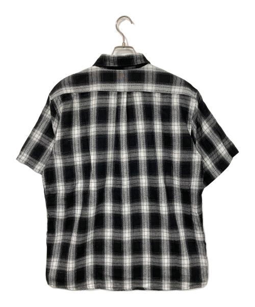 BACKERS（バッカーズ）Backers (バッカーズ) 半袖オンブレチェックシャツ ブラック サイズ:Lの古着・服飾アイテム