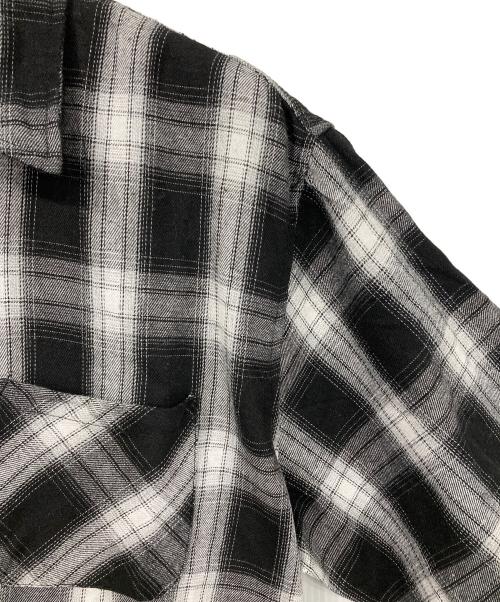 BACKERS（バッカーズ）Backers (バッカーズ) 半袖オンブレチェックシャツ ブラック サイズ:Lの古着・服飾アイテム