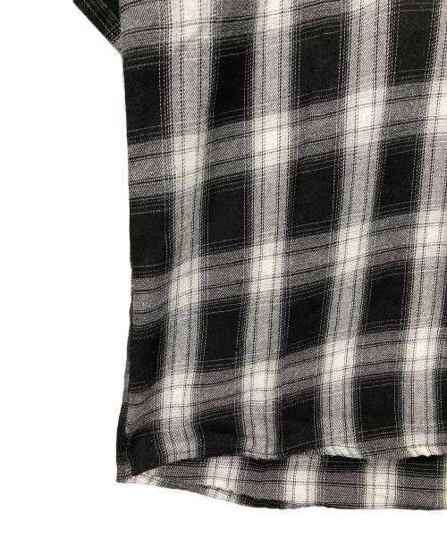 BACKERS（バッカーズ）Backers (バッカーズ) 半袖オンブレチェックシャツ ブラック サイズ:Lの古着・服飾アイテム