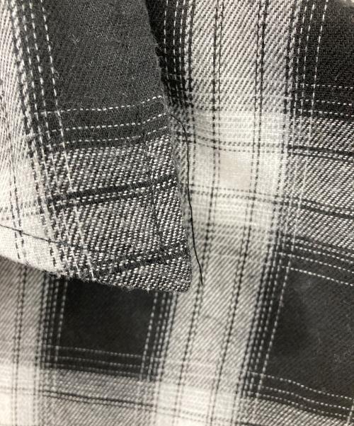 BACKERS（バッカーズ）Backers (バッカーズ) 半袖オンブレチェックシャツ ブラック サイズ:Lの古着・服飾アイテム