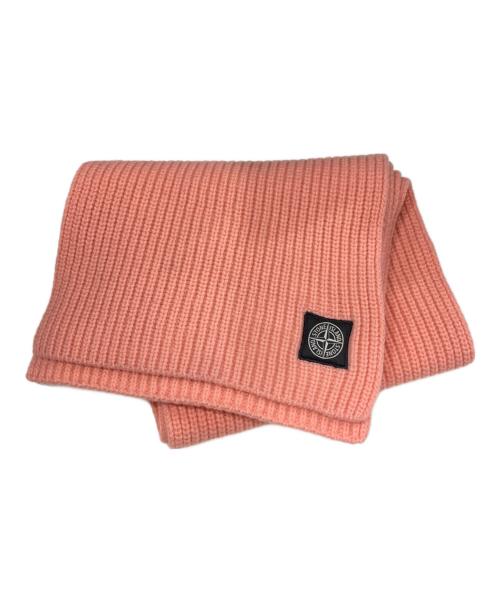 STONE ISLAND（ストーンアイランド）STONE ISLAND (ストーンアイランド) コンパスパッチマフラー ピンクの古着・服飾アイテム