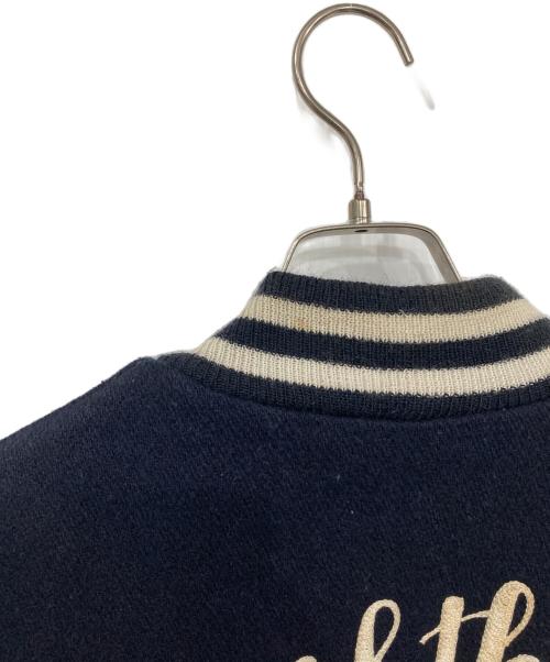 USED（USED）USED (USED) ワッペンウールスタジャン ネイビー×ホワイト サイズ:表記無しの古着・服飾アイテム