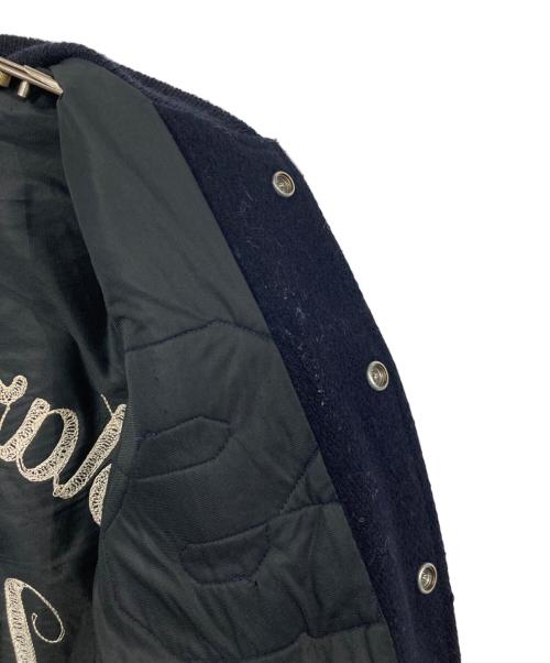 USED（USED）USED (USED) ワッペンウールスタジャン ネイビー×ホワイト サイズ:表記無しの古着・服飾アイテム