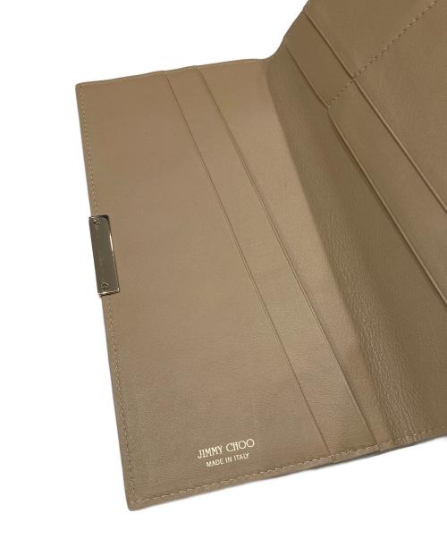 JIMMY CHOO（ジミーチュウ）JIMMY CHOO (ジミーチュウ) パイソン型押しクラッチバッグ ブラウンの古着・服飾アイテム