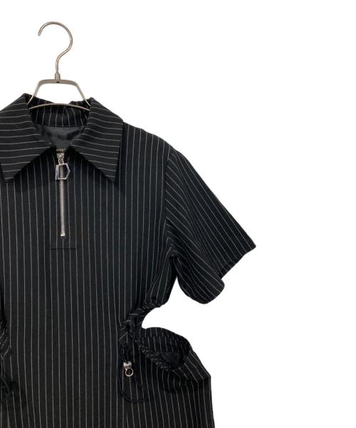 UNITED TOKYO（ユナイテッドトーキョー）UNITED TOKYO (ユナイテッドトーキョー) チョークストライプワンピース ブラック サイズ:FREEの古着・服飾アイテム