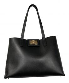 FURLA（フルラ）の古着「ターンロックトートバッグ」｜ブラック