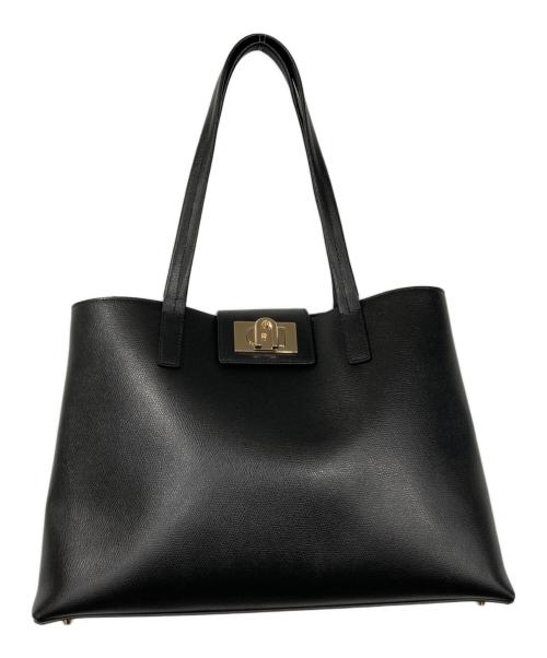 FURLA（フルラ）FURLA (フルラ) ターンロックトートバッグ ブラックの古着・服飾アイテム