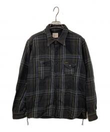 Pherrow's（フェローズ）の古着「コットンネルシャツ」｜ネイビー