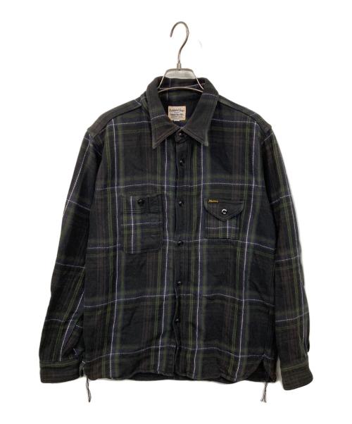 Pherrow's（フェローズ）Pherrow's (フェローズ) コットンネルシャツ ネイビー サイズ:40の古着・服飾アイテム