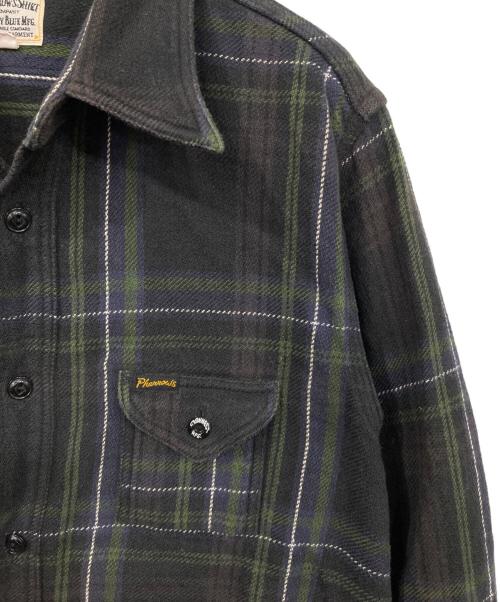 Pherrow's（フェローズ）Pherrow's (フェローズ) コットンネルシャツ ネイビー サイズ:40の古着・服飾アイテム