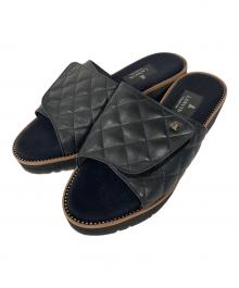 LANVIN COLLECTION（ランバンコレクション）の古着「キルティングサンダル」｜ブラック