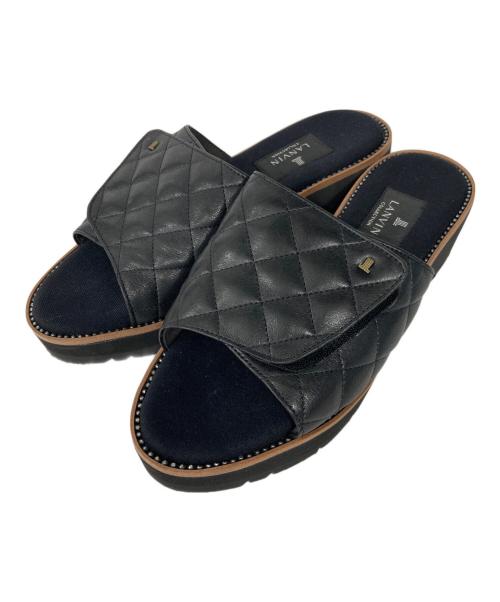 LANVIN COLLECTION（ランバンコレクション）LANVIN COLLECTION (ランバンコレクション) キルティングサンダル ブラック サイズ:Mの古着・服飾アイテム