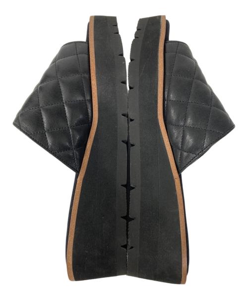 LANVIN COLLECTION（ランバンコレクション）LANVIN COLLECTION (ランバンコレクション) キルティングサンダル ブラック サイズ:Mの古着・服飾アイテム