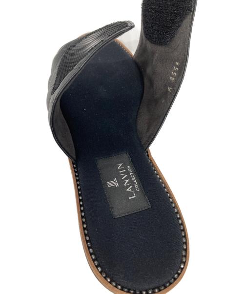 LANVIN COLLECTION（ランバンコレクション）LANVIN COLLECTION (ランバンコレクション) キルティングサンダル ブラック サイズ:Mの古着・服飾アイテム