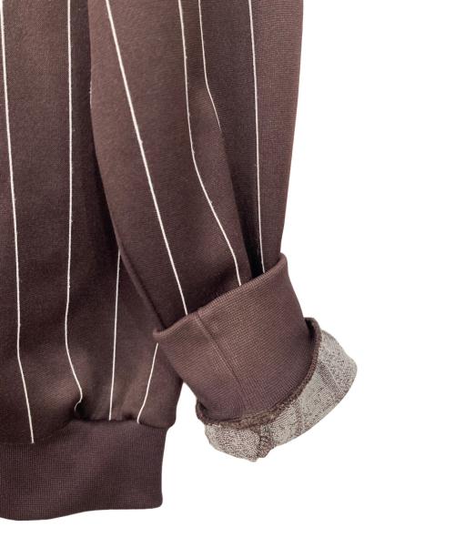 adidas（アディダス）adidas (アディダス) ストライプトラックジャケット ブラウン サイズ:Mの古着・服飾アイテム