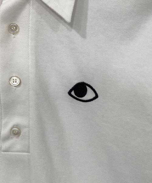 JAN COMME des GARCONS（ヤンコムデギャルソン）JAN COMME des GARCONS (ヤンコムデギャルソン) 片目刺繍ポロシャツ ホワイト サイズ:Mの古着・服飾アイテム