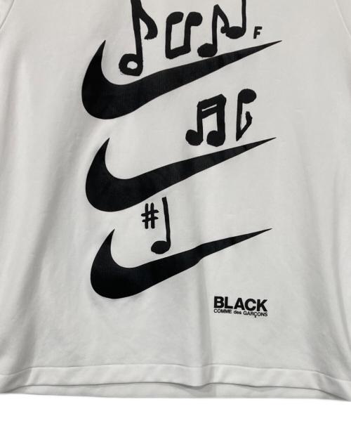 BLACK COMME des GARCONS（ブラックコムデギャルソン）BLACK COMME des GARCONS (ブラックコムデギャルソン) NIKE (ナイキ) コラボプリントTシャツ ホワイト×ブラック サイズ:XLの古着・服飾アイテム