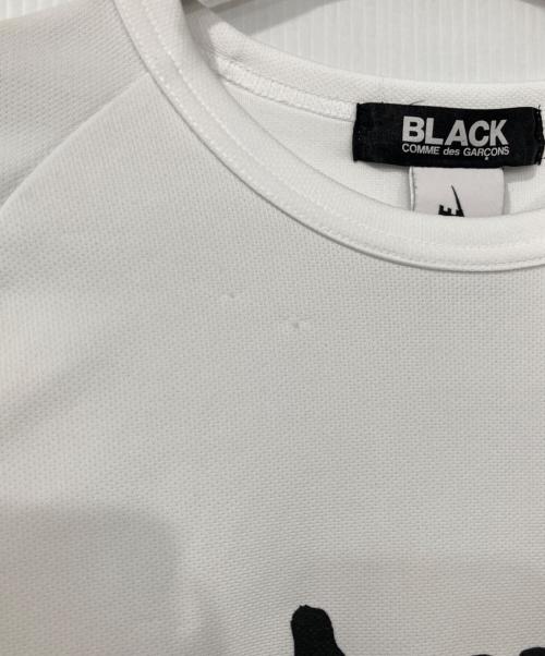 BLACK COMME des GARCONS（ブラックコムデギャルソン）BLACK COMME des GARCONS (ブラックコムデギャルソン) NIKE (ナイキ) コラボプリントTシャツ ホワイト×ブラック サイズ:XLの古着・服飾アイテム