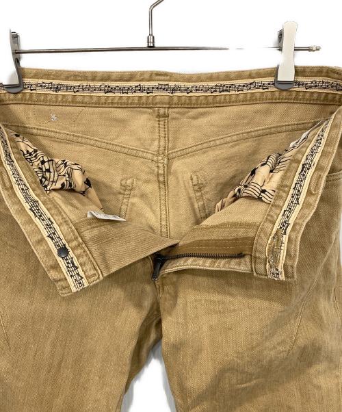 NUMBER (N)INE（ナンバーナイン）NUMBER (N)INE (ナンバーナイン) ハート涙パッチダーツデニム ブラウン サイズ:3の古着・服飾アイテム