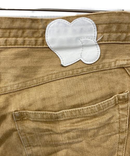 NUMBER (N)INE（ナンバーナイン）NUMBER (N)INE (ナンバーナイン) ハート涙パッチダーツデニム ブラウン サイズ:3の古着・服飾アイテム