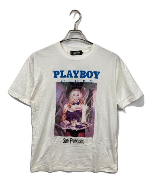 Hysteric Glamour（ヒステリックグラマー）Hysteric Glamour (ヒステリックグラマー) PLAY BOY (プレイボーイ) HYS BUNNYプリントTシャツ ホワイト サイズ:S 未使用品の古着・服飾アイテム