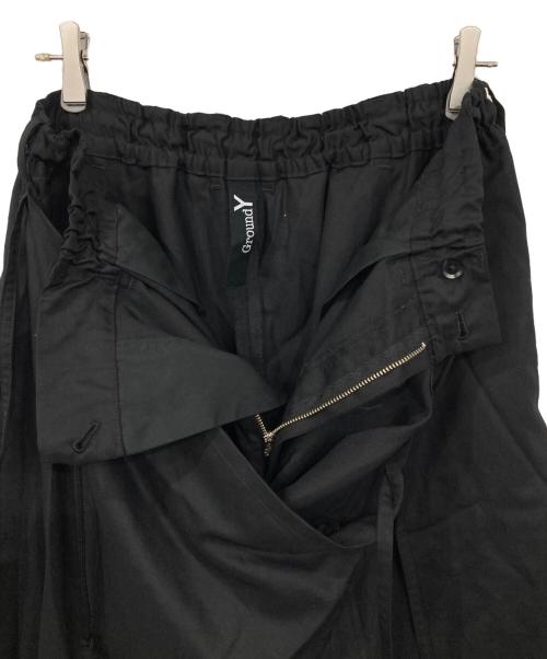 GROUND Y（グラウンドワイ）GROUND Y (グラウンドワイ) ウールギャバジン 3Way Skirt Pants ブラック サイズ:3の古着・服飾アイテム