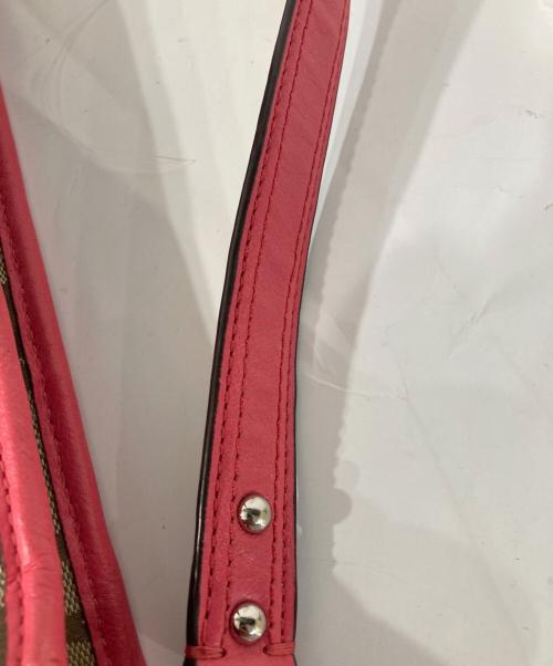 COACH（コーチ）COACH (コーチ) ワンショルダーバッグ ベージュ×ピンクの古着・服飾アイテム