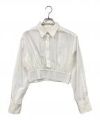 yo BIOTOP Lingerieヨー ビオトープ ランジェリー）の古着「Short Shirt Top」｜ホワイト