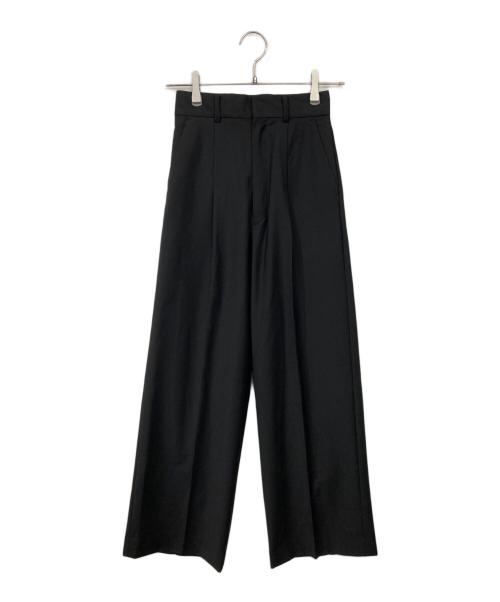 yo BIOTOP（ヨー ビオトープ）yo BIOTOP (ヨー ビオトープ) High waist slacks/ハイウエストスラックス ブラック サイズ:00の古着・服飾アイテム